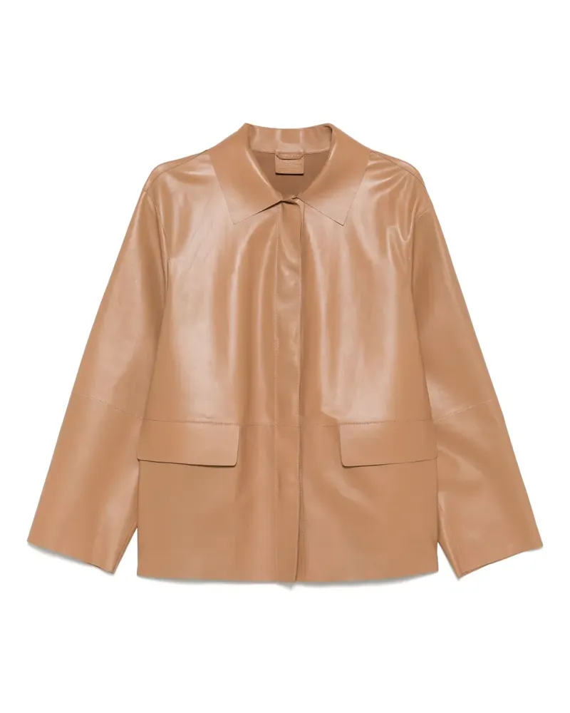 DESA Klassische Lederjacke - Braun Braun