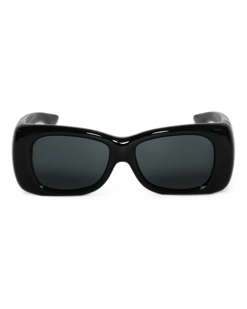 Saint Laurent Howl Sonnenbrille mit eckigem Gestell - Schwarz Schwarz