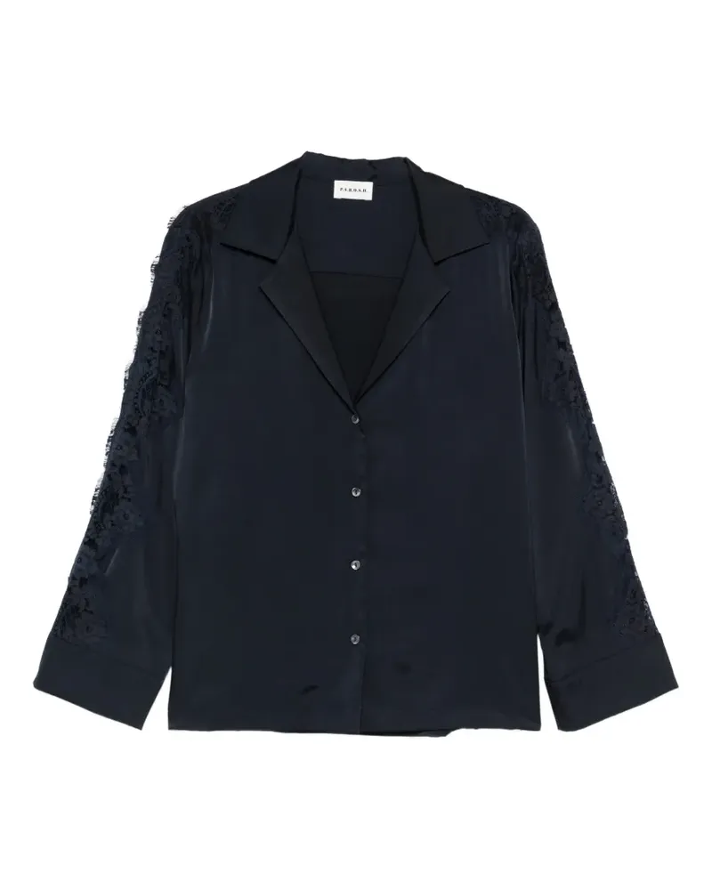 P.A.R.O.S.H. P.A.R.O H. Paky Hemd mit Spitzendetail - Blau Blau