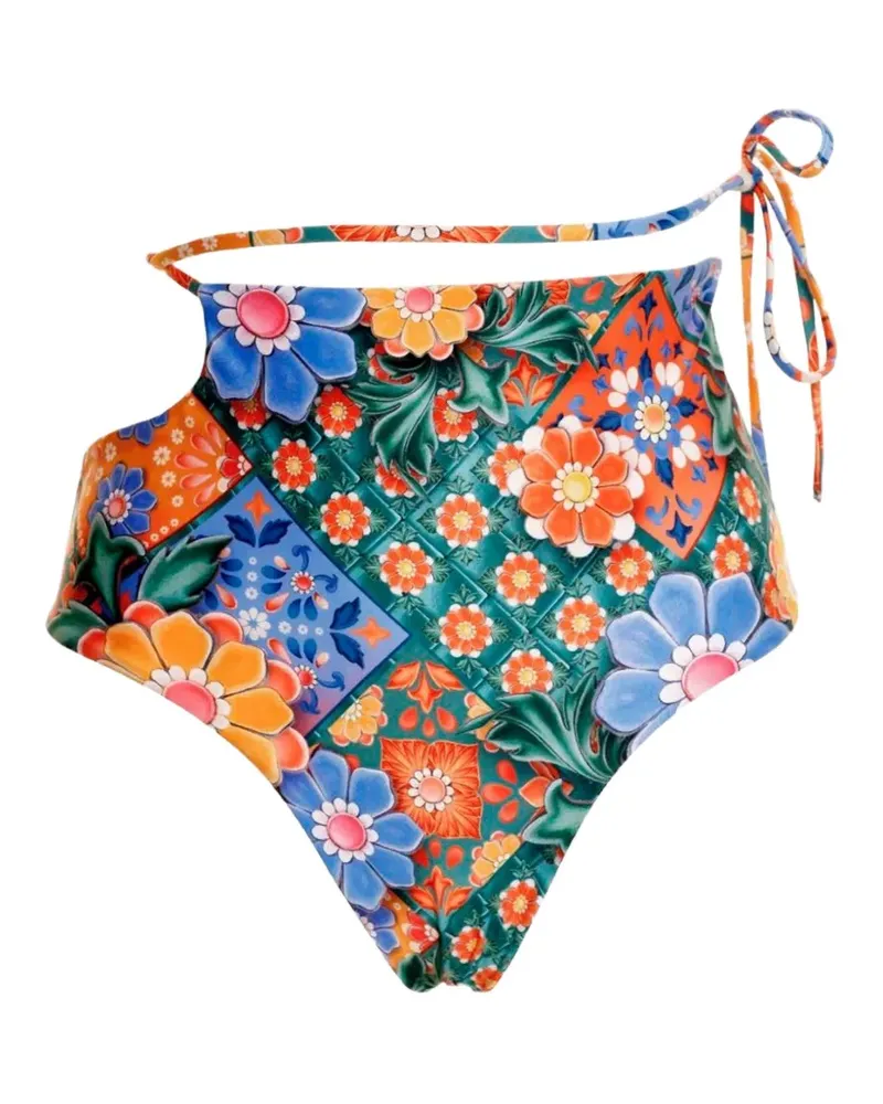 AGUA BENDITA Glenda high-waist tie bikini bottoms - Grün Grün