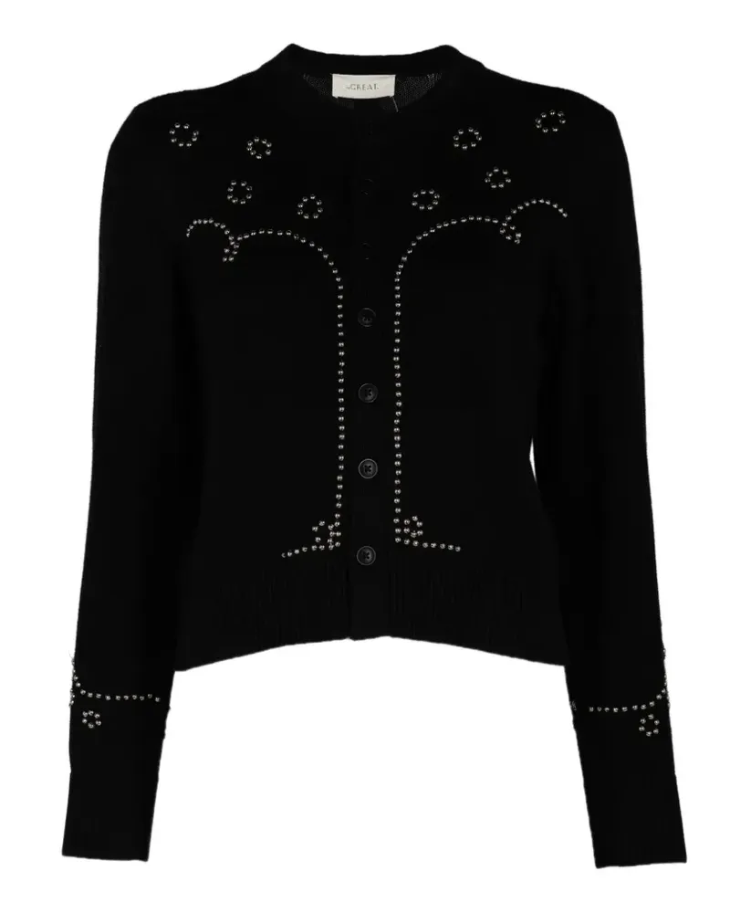 The Great studded cardigan - Schwarz Schwarz