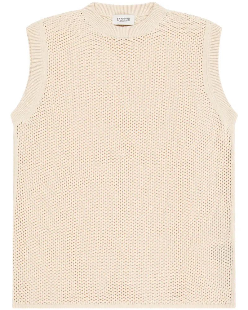 Laneus Pullunder mit Lochstrickmuster - Nude Nude
