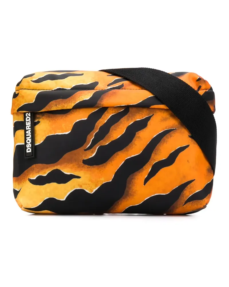 Dsquared2 Gürteltasche mit Tiger - Orange Orange