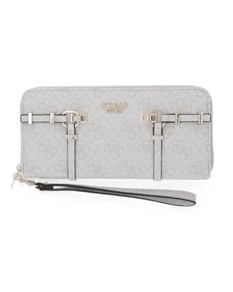 Guess monogram-print buckled wallet - Grau Grau