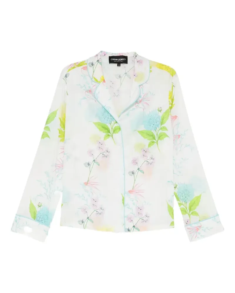 Cynthia Rowley Jardin Hemd - Weiß Weiß