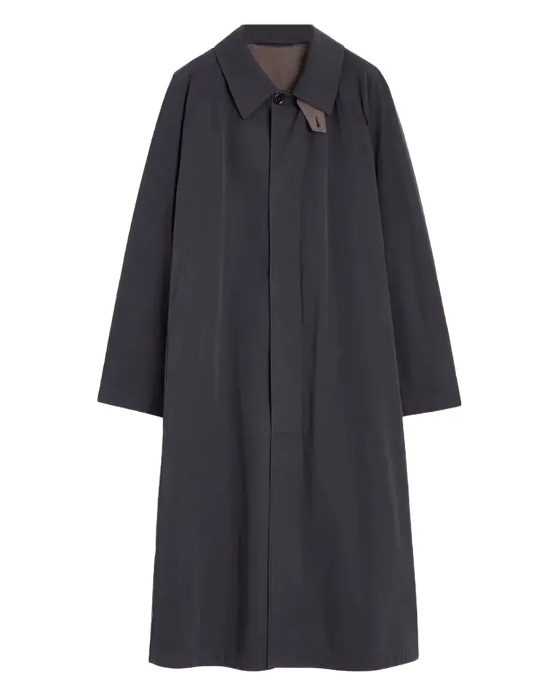 Christophe Lemaire button-front raglan-sleeve coat - Grau Grau