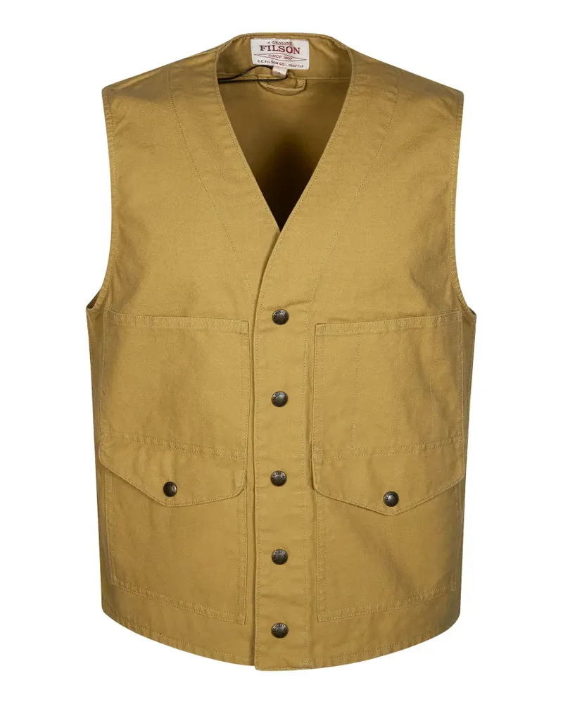 Filson Weste mit geknöpften Taschen - Gelb Gelb