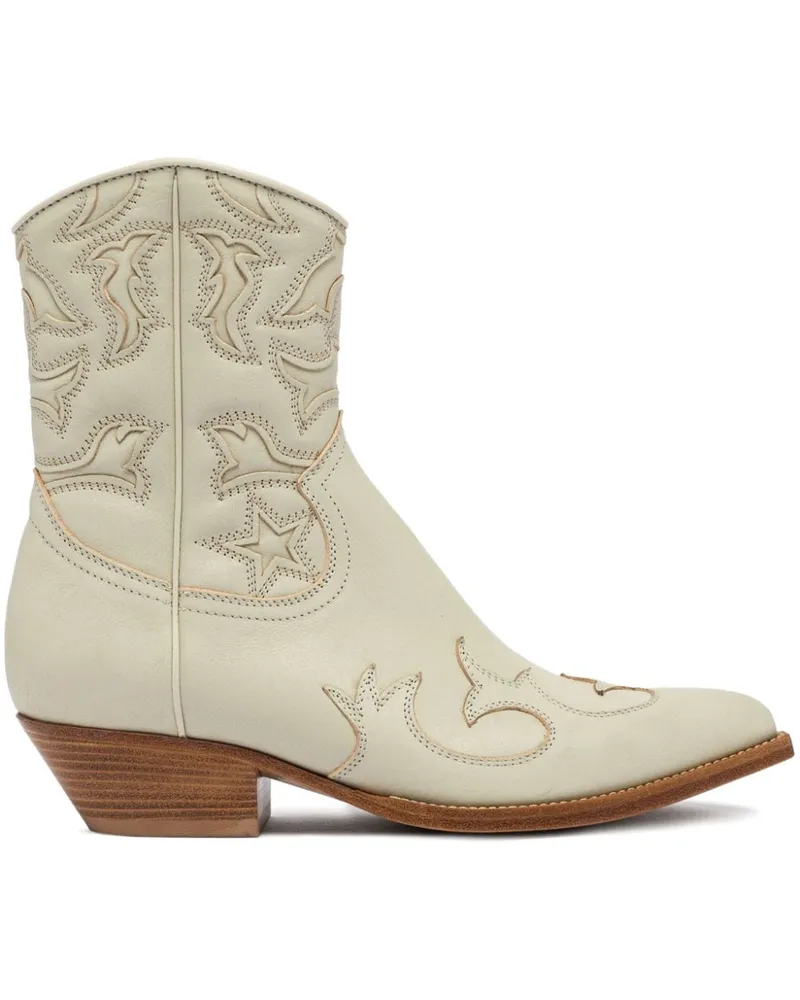 Buttero Stiefeletten im Western-Look - Nude Nude