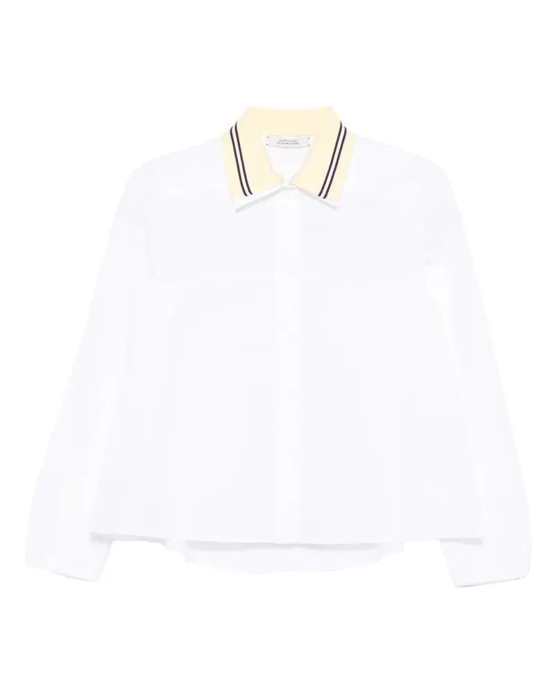 Dorothee Schumacher Power Hemd mit gestreiftem Kragen - Weiß Weiß