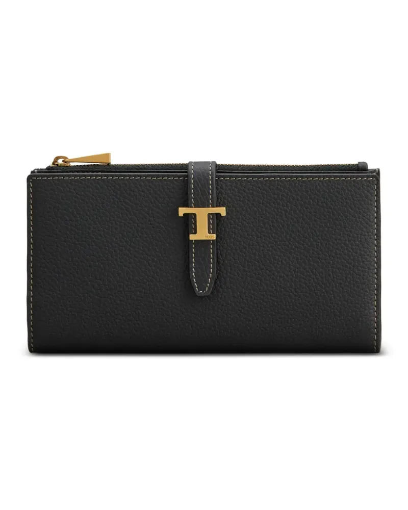 TOD'S T Timeless Portemonnaie - Schwarz Schwarz