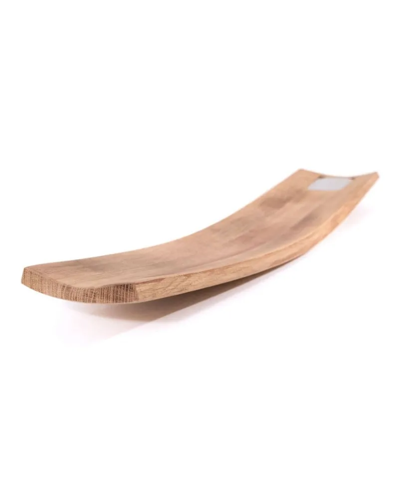 knIndustrie logo-engraved tray - Nude Nude