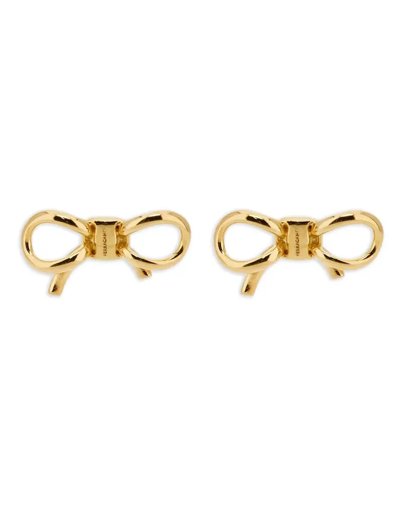 Ferragamo Ohrstecker mit Schleife - Gold Gold