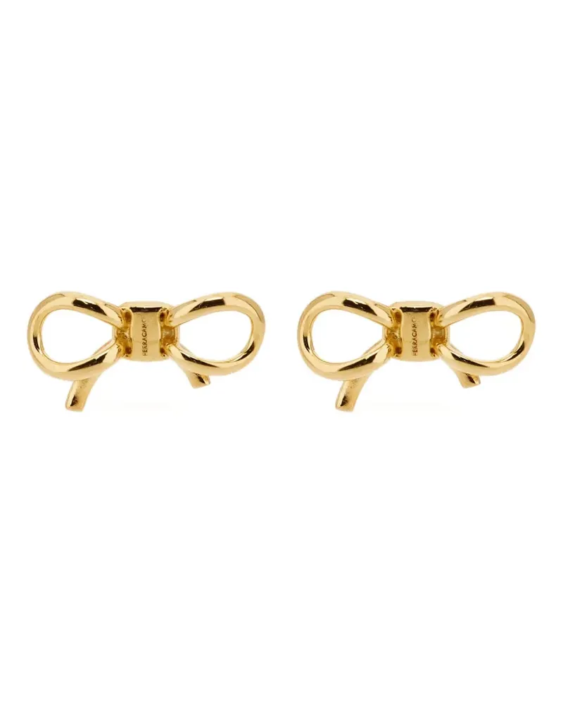 Ferragamo bow-stud earrings - Gold Gold