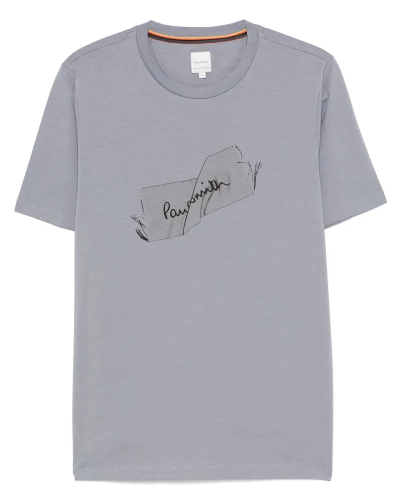 Paul Smith T-Shirt mit Label-Print - Grau Grau