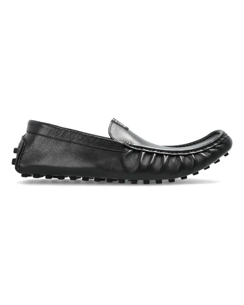 Balenciaga Geraffte Portofino Loafer - Schwarz Schwarz