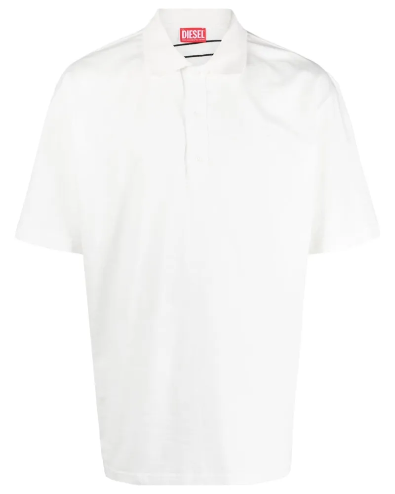 Diesel T-Vort-Megoval-D Poloshirt aus Baumwolle - Weiß Weiß
