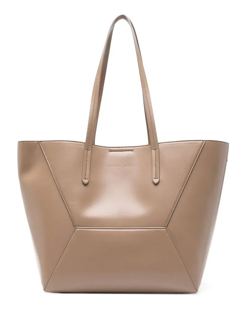 Brunello Cucinelli BC Duo Schultertasche mit Einsätzen - Nude Nude