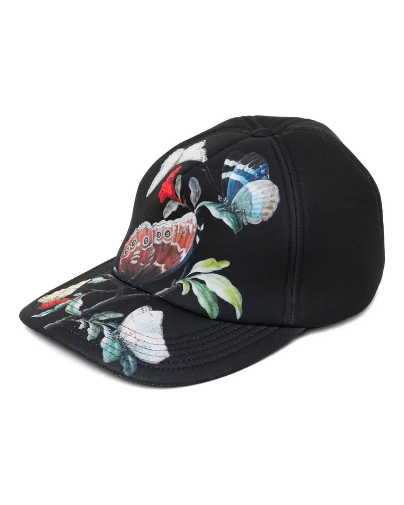 Undercover butterfly-print cap - Schwarz Schwarz