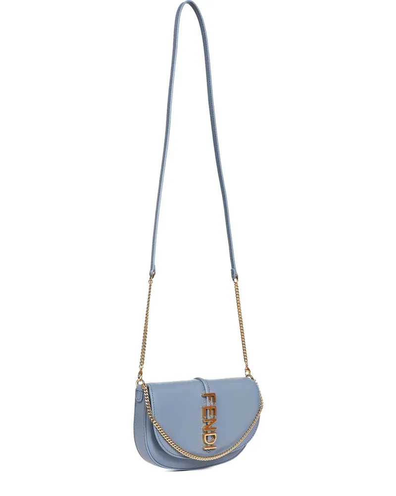 Fendi Umhängetasche mit Logo - Blau Blau