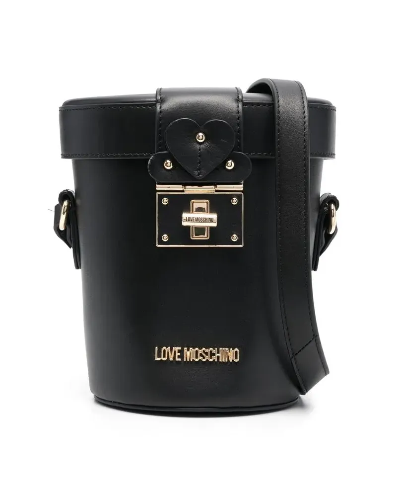 Moschino Umhängetasche mit Zylinderform - Schwarz Schwarz