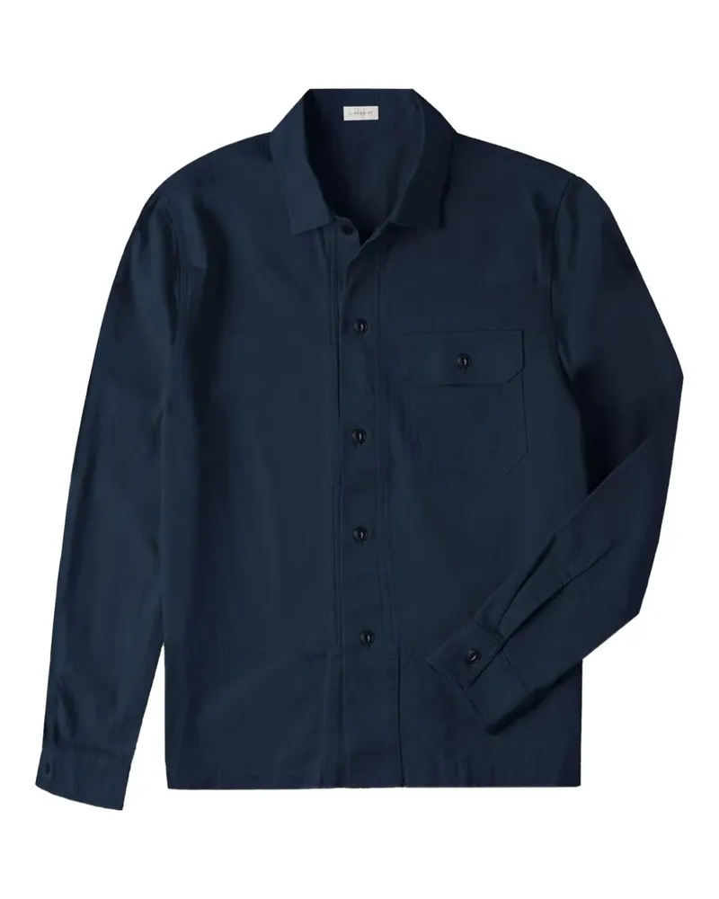 Glanshirt pocket cotton shirt - Blau Blau