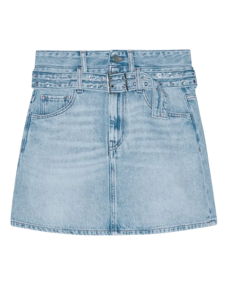 Ganni Jeansrock mit Gürtel - Blau Blau