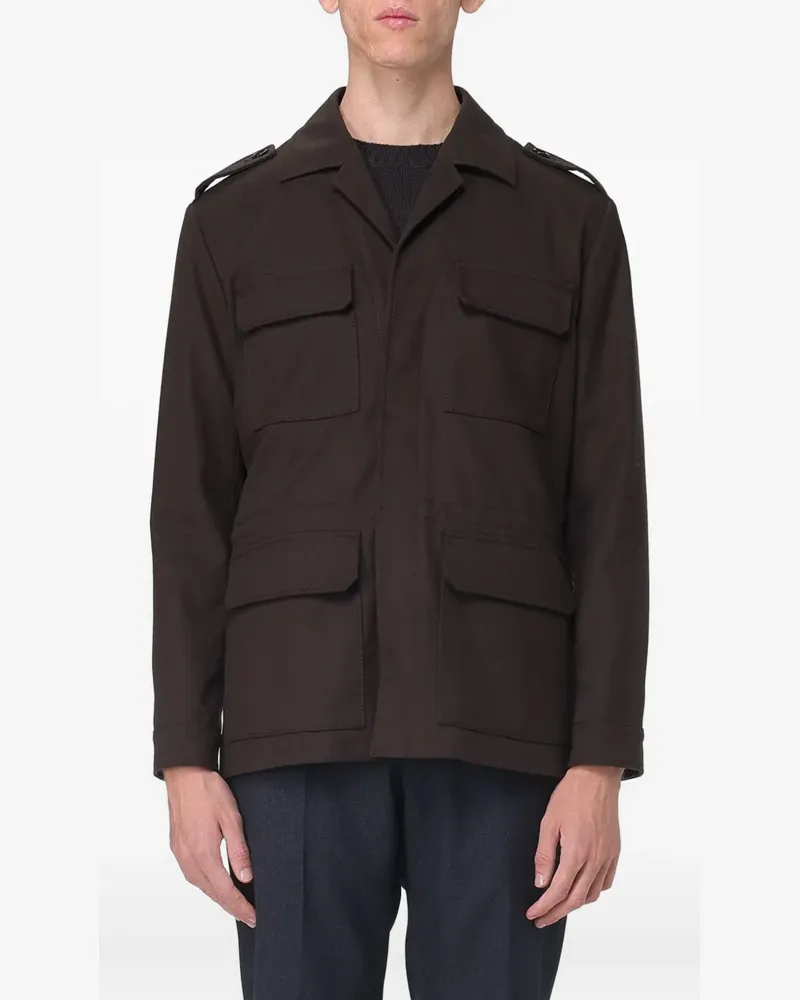 Paolo Pecora Milano Jacke mit Klappentasche - Braun Braun