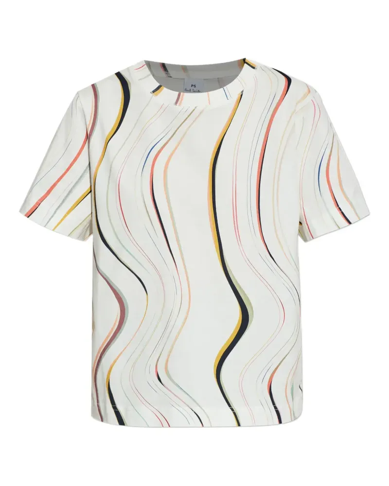 Paul Smith Gemustertes T-Shirt - Weiß Weiß