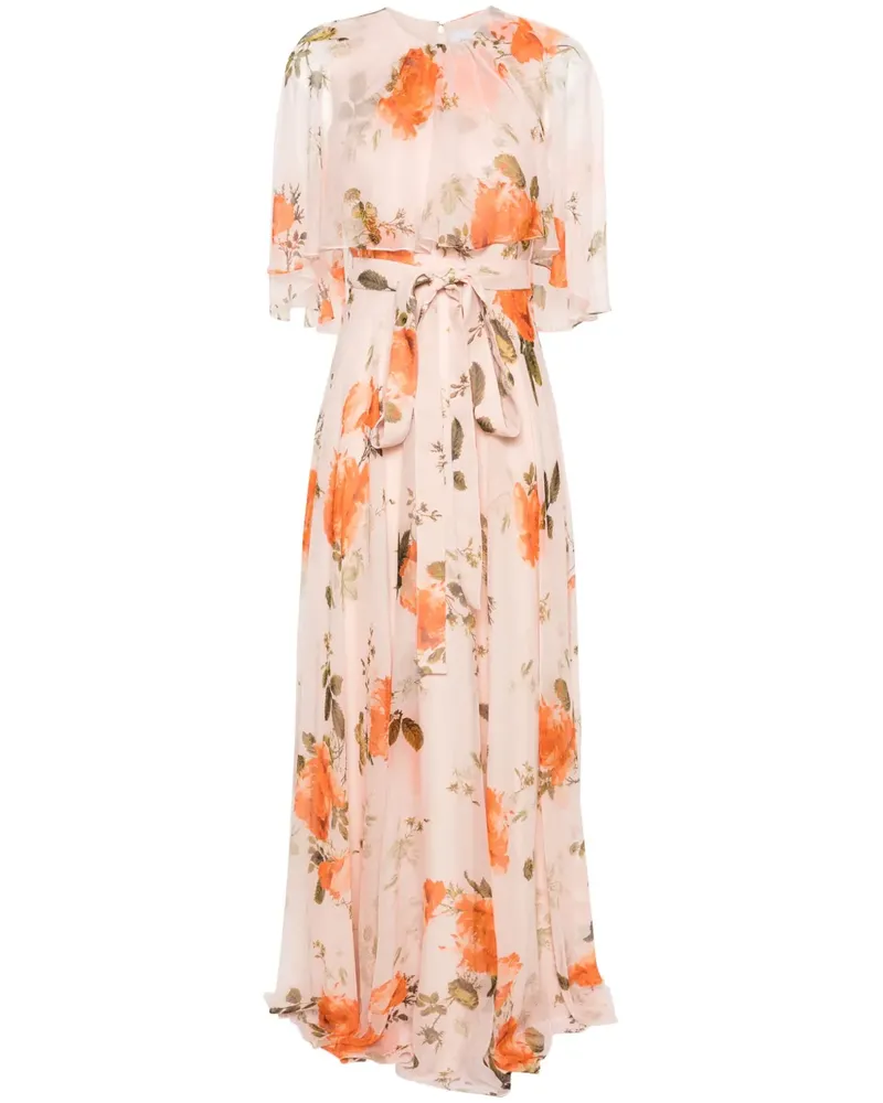 Erdem Maxikleid aus Seide mit Blumen-Print - Rosa Rosa
