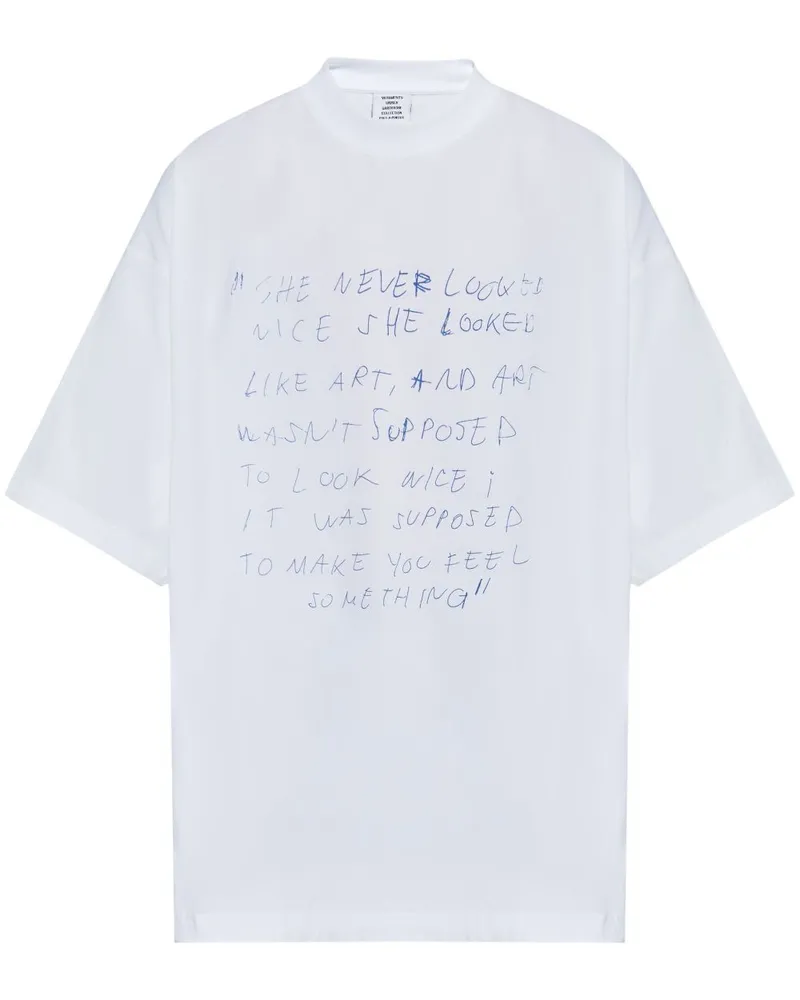 VETEMENTS T-Shirt mit grafischem Print - Weiß Weiß
