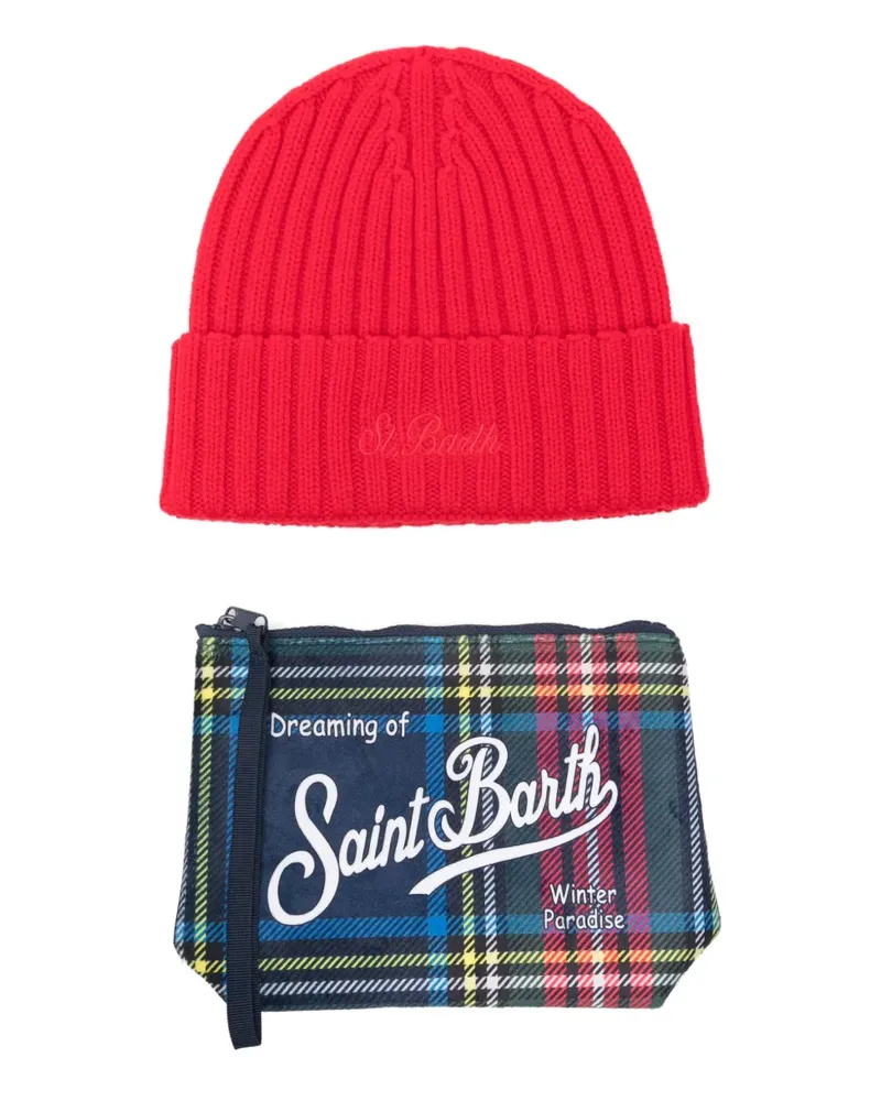 MC2 Saint Barth Wengen beanie hat set - Rot Rot