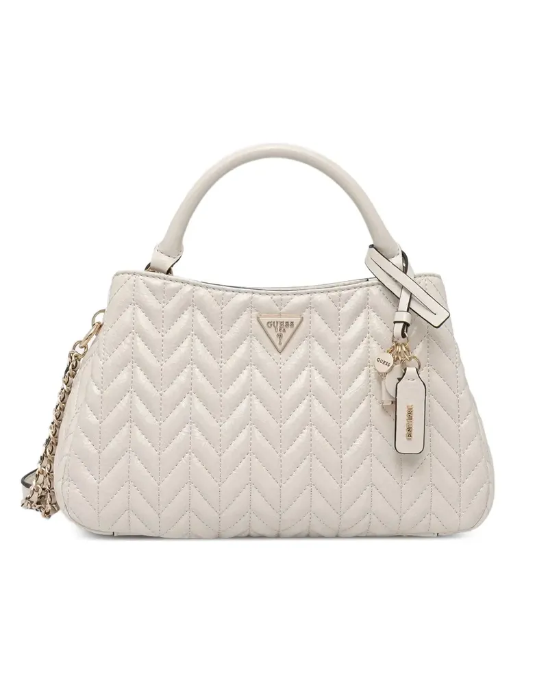 Guess Gesteppte Cheryl Tote Bag mit Logo-Schild - Nude Nude