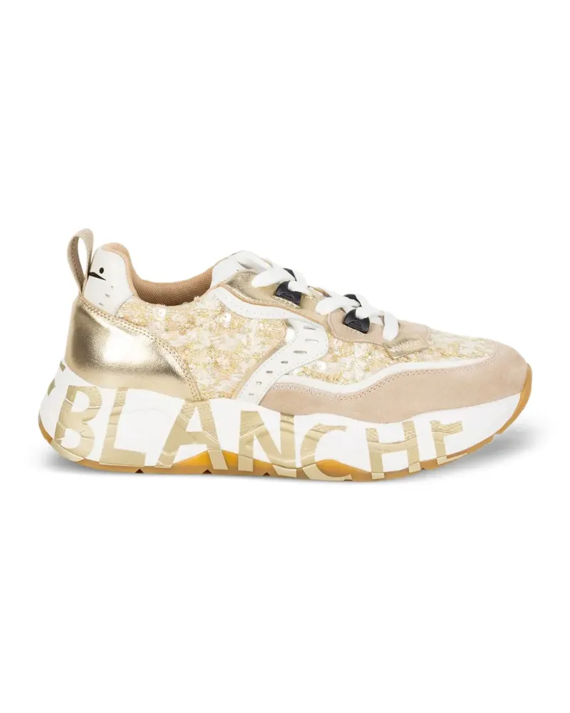 Voile Blanche CLub 105 golden panelled sneakers Gold