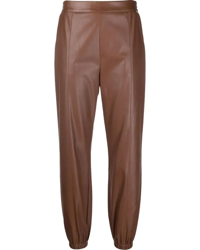 Liu Jo Tapered-Hose mit hohem Bund - Braun Braun