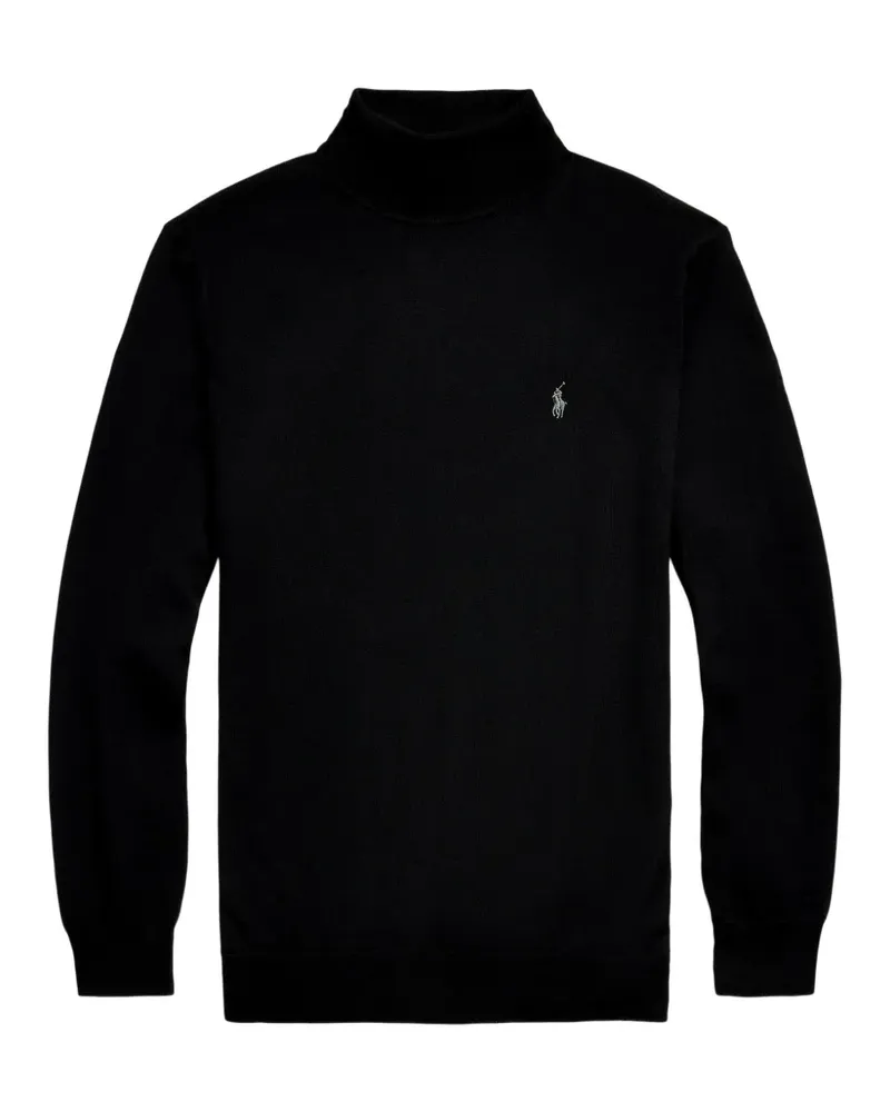 Ralph Lauren Bestickter Rollkragenpullover - Schwarz Schwarz