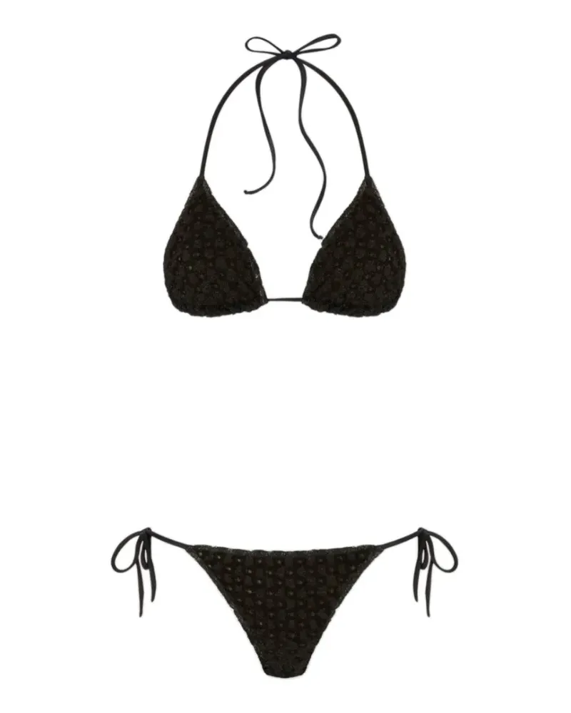 Missoni Triangel-Bikini aus Lamé-Viskose - Schwarz Schwarz