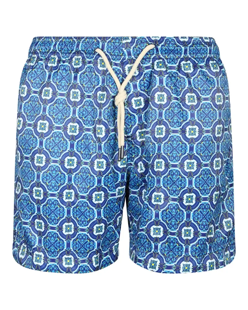 Penfield tile-print drawstring swim shorts - Blau Blau