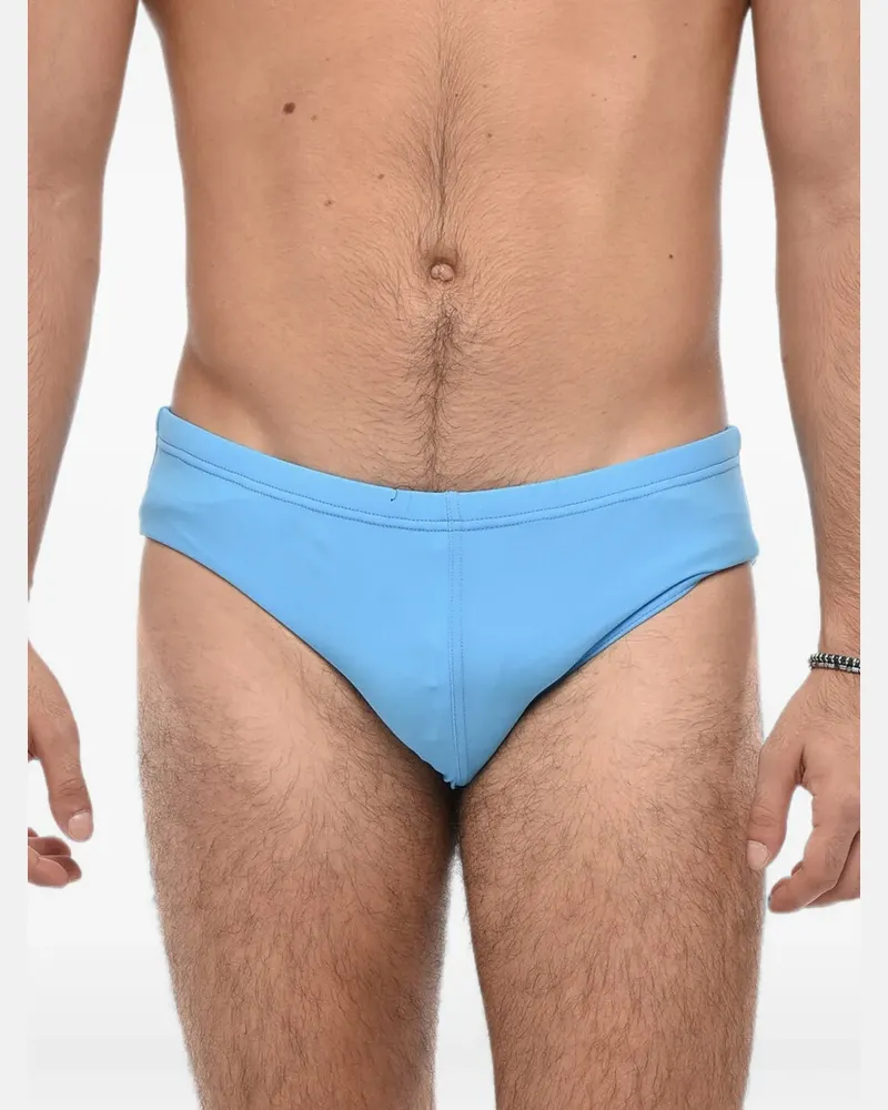 Dsquared2 logo-print drawstring-waist swim briefs - Blau Blau