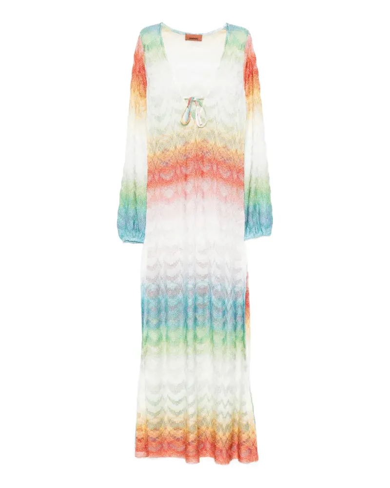 Missoni Maxikleid mit Schnürung - Weiß Weiß