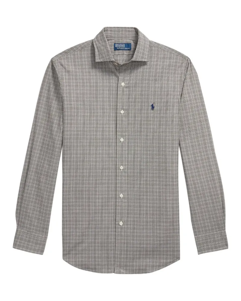 Ralph Lauren Custom Fit checked poplin shirt - Grau Grau