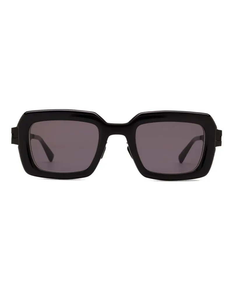 Mykita Sonnenbrille mit geometrischem Gestell - Schwarz Schwarz