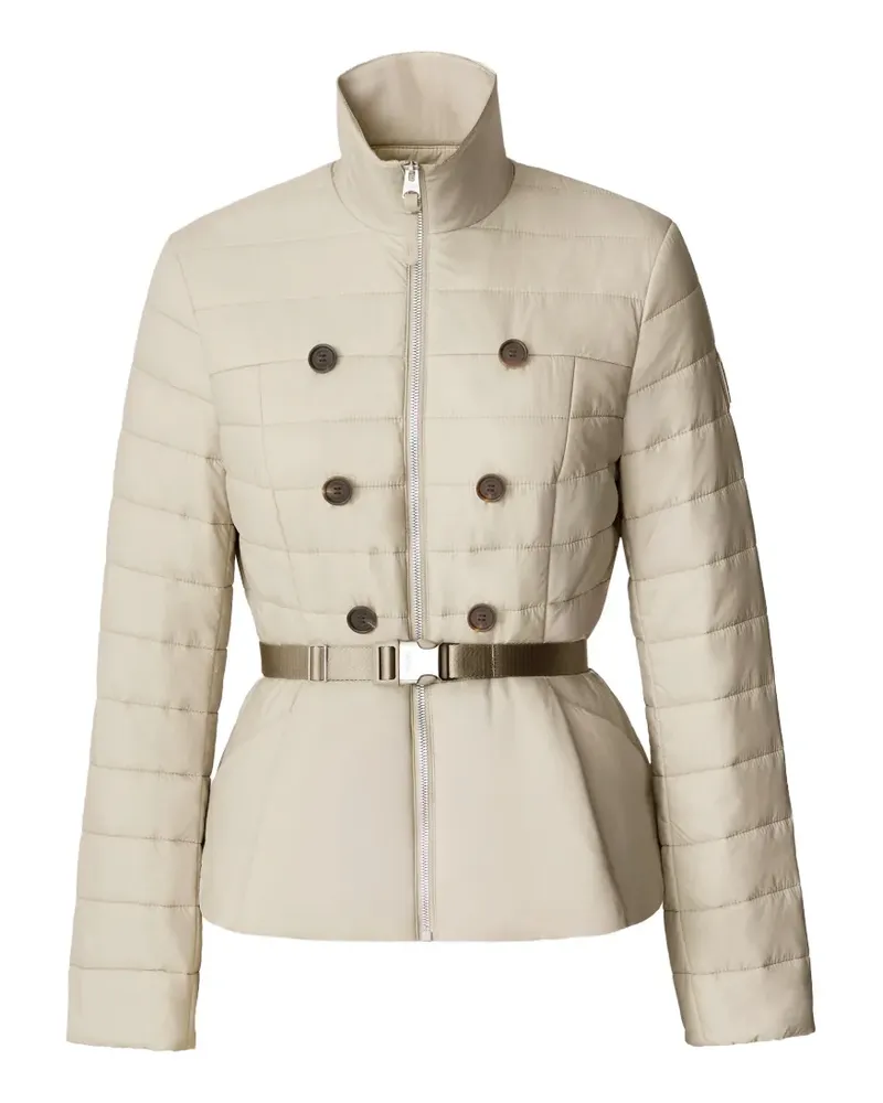 Mackage Serafina belted quilted jacket - Nude Nude