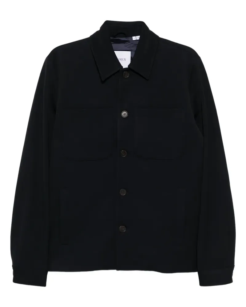 LES DEUX Marseille Jacke im Hybrid-Look - Blau Blau