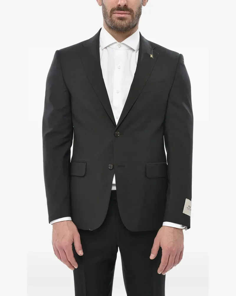 Corneliani single-breasted flap-pocket blazer - Grau Grau