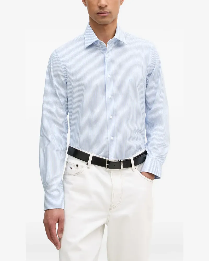 Michael Kors striped stretch cotton slim-fit shirt - Weiß Weiß