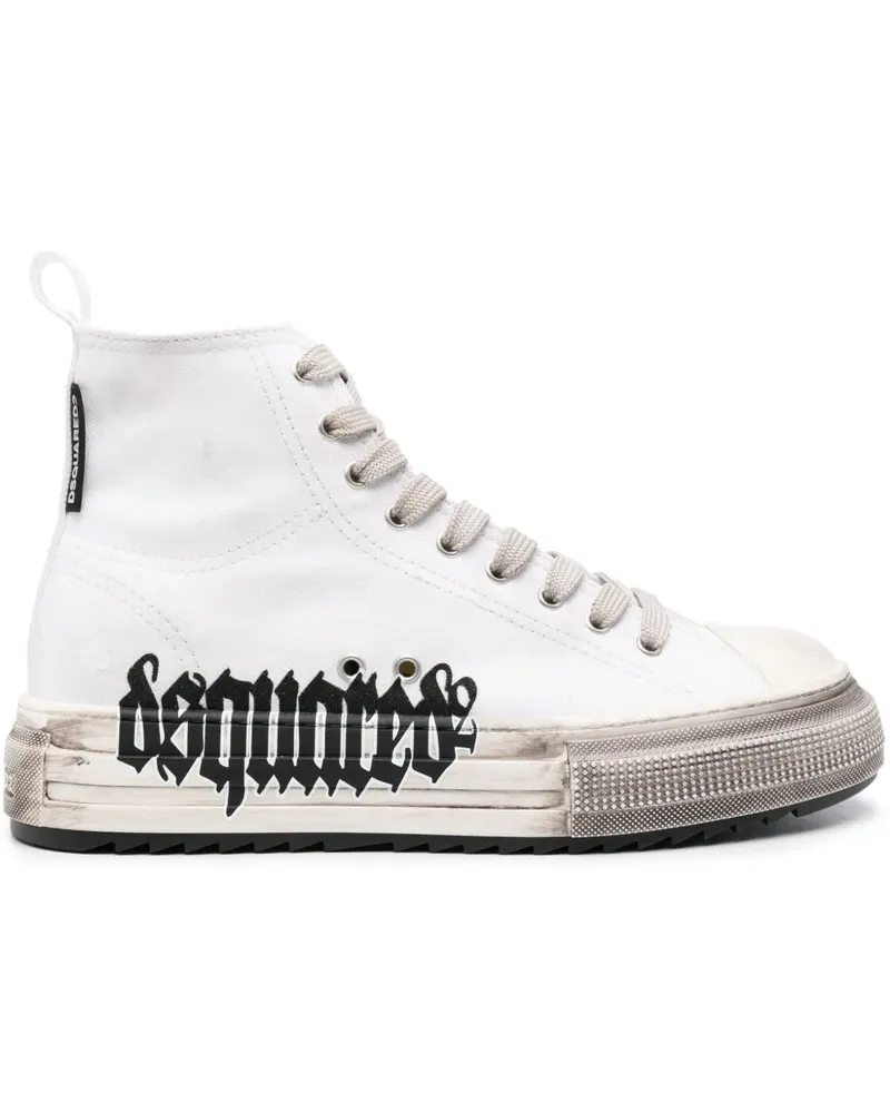 Dsquared2 Berlin Sneakers im Used-Look - Weiß Weiß