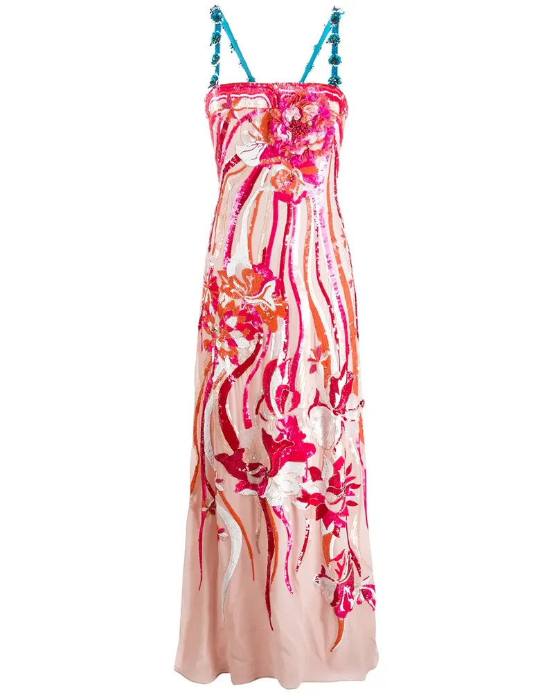Emilio Pucci Kleid mit Blumenapplikation - Nude Nude