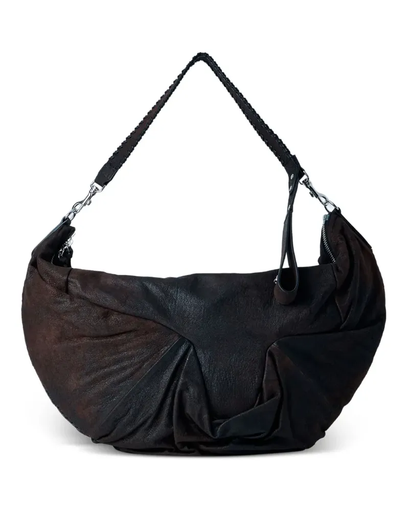 Vivienne Westwood Große Agnes Schultertasche mit Raffung - Braun Braun