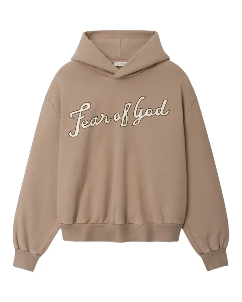 Fear of God logo-print hoodie - Nude Nude