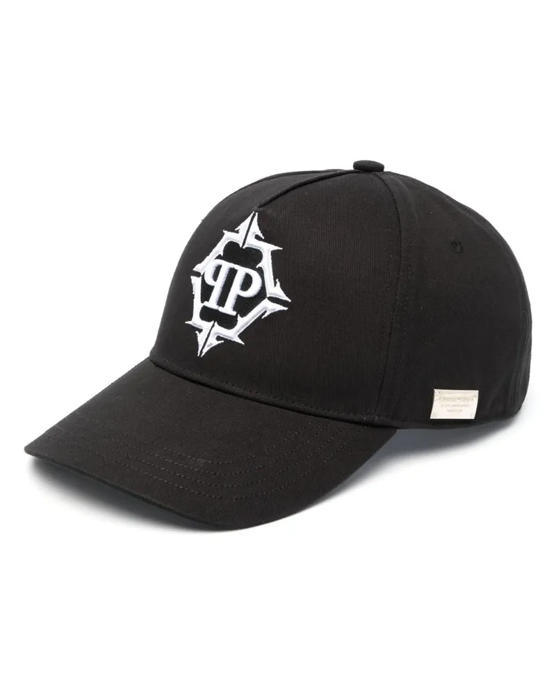 Philipp Plein Baseballkappe mit Logo - Schwarz Schwarz